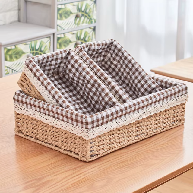 Lot de 3 Paniers de Rangement Tressés