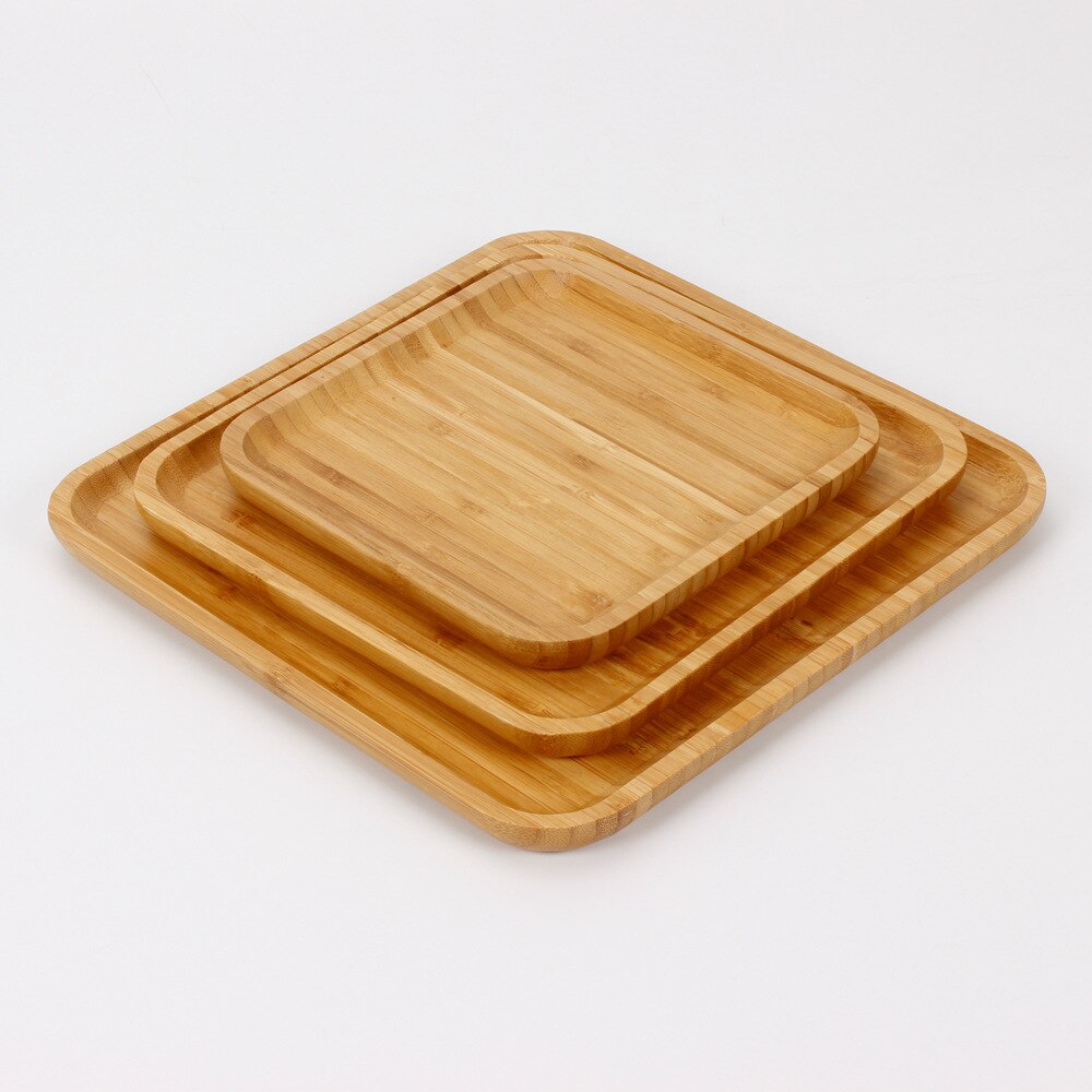 Lot de 3 Plateaux de Service Carrés – 30, 25 et 20 cm