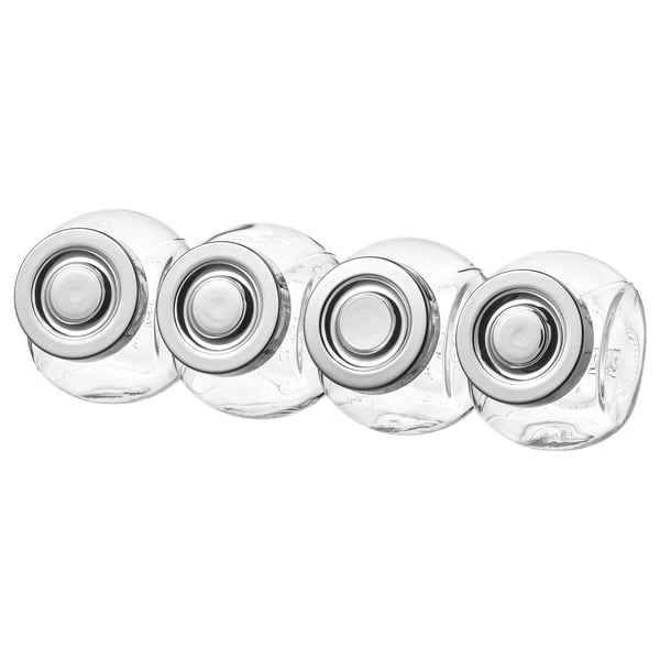 🍃 Lot de 4 Bocaux à Épices en Verre – 200 ml