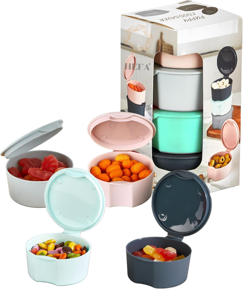 Lot de 4 Petits Récipients Réutilisables en Plastique