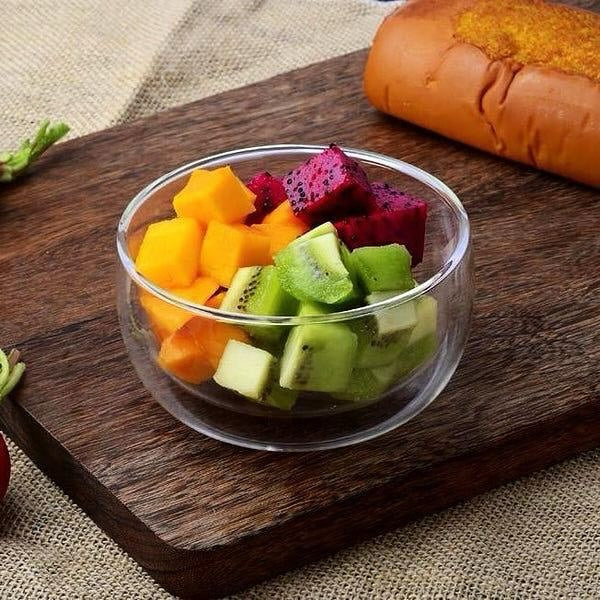 Lot de 2 bols en verre à double paroi