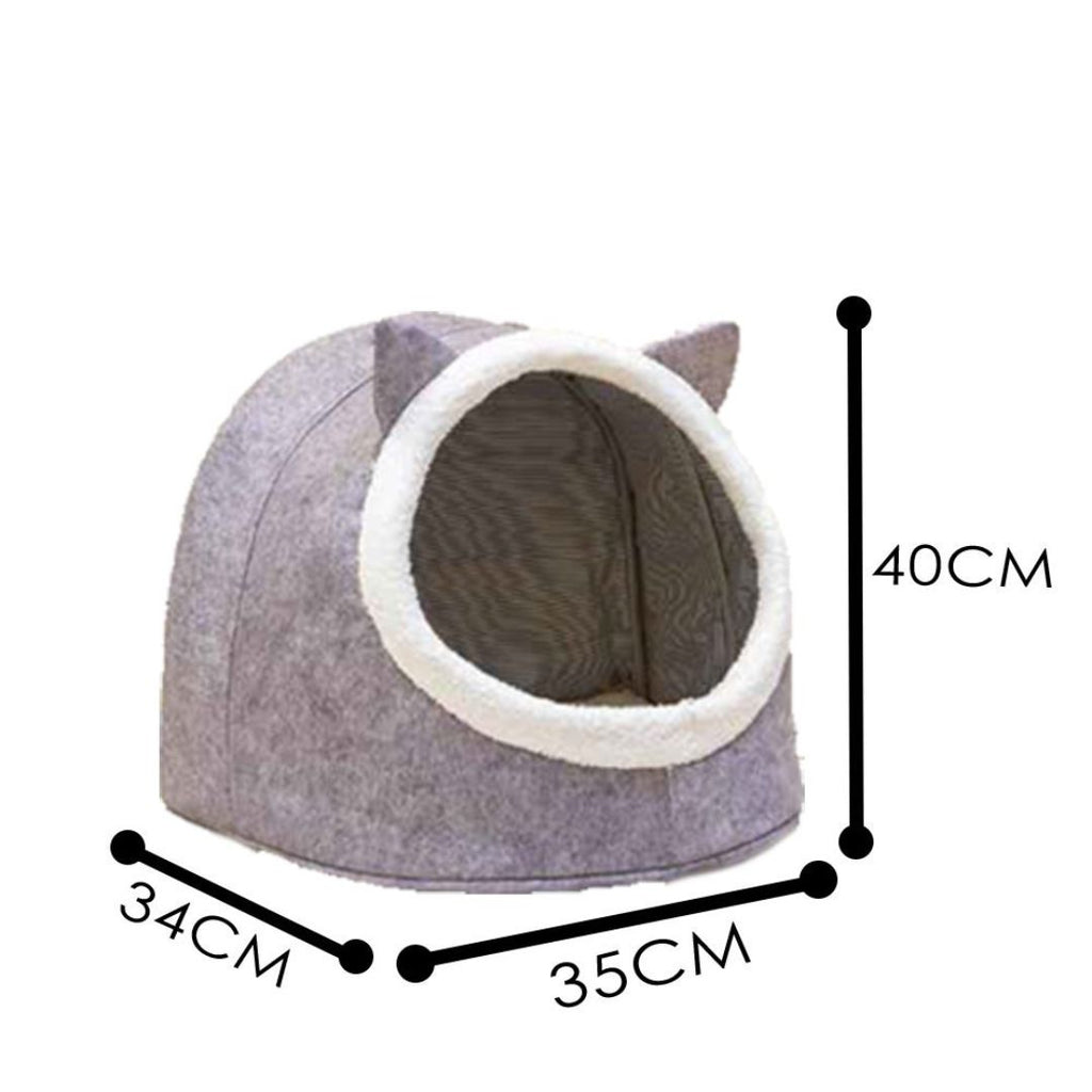 Niche pliable en feutre pour chat et chien