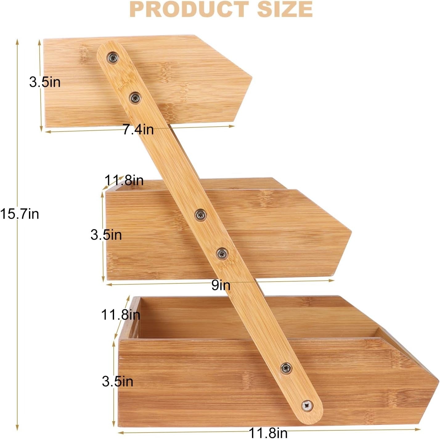 Panier à Fruits en Bambou à 2 ou 3 Niveaux