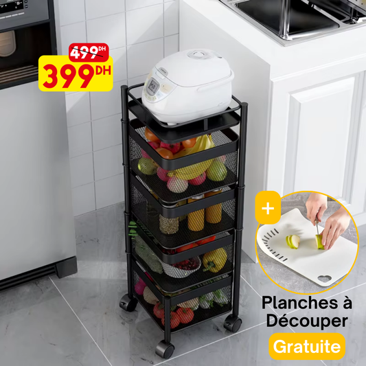 Panier à légumes et fruits rotatif + Planches à Découper Gratuit - Mahally.ma