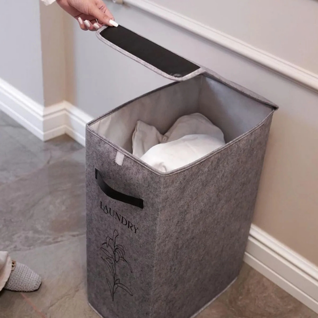 Panier à linge en feutre Evren