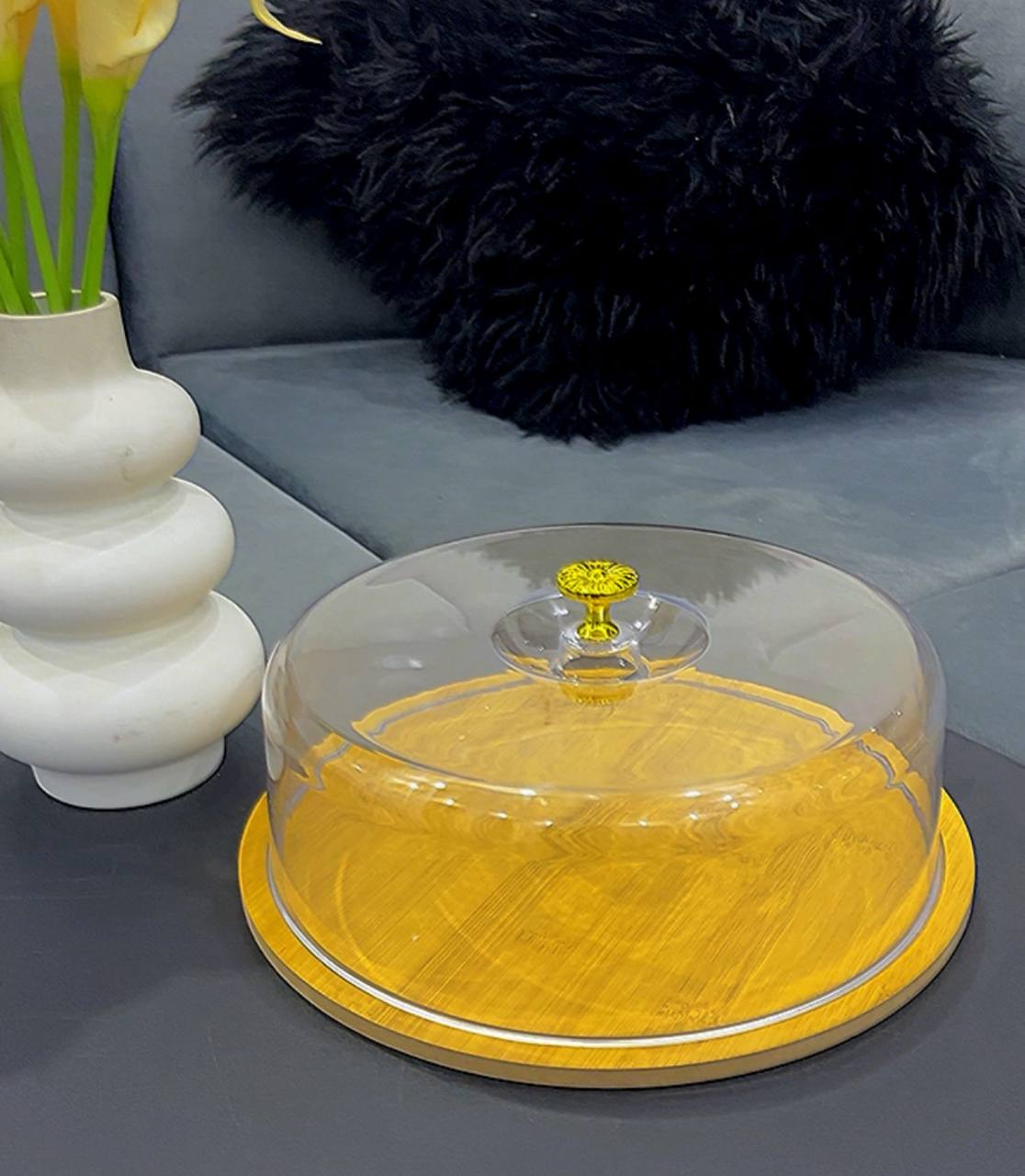 Plateau avec Cloche en Bambou