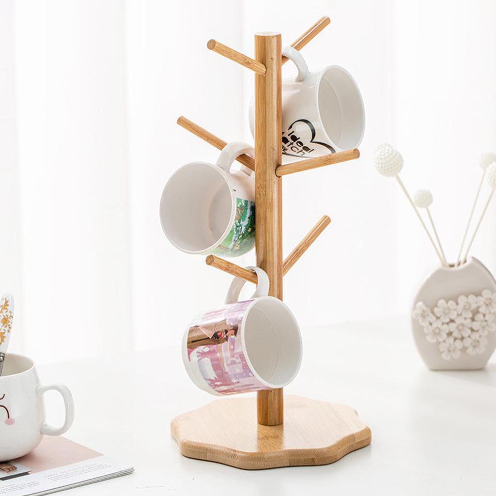 Porte-tasse en bambou en forme d'arbre - Mahally.ma