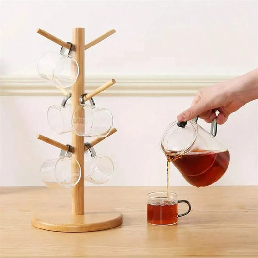 Porte-tasse en bambou en forme d'arbre - Mahally.ma