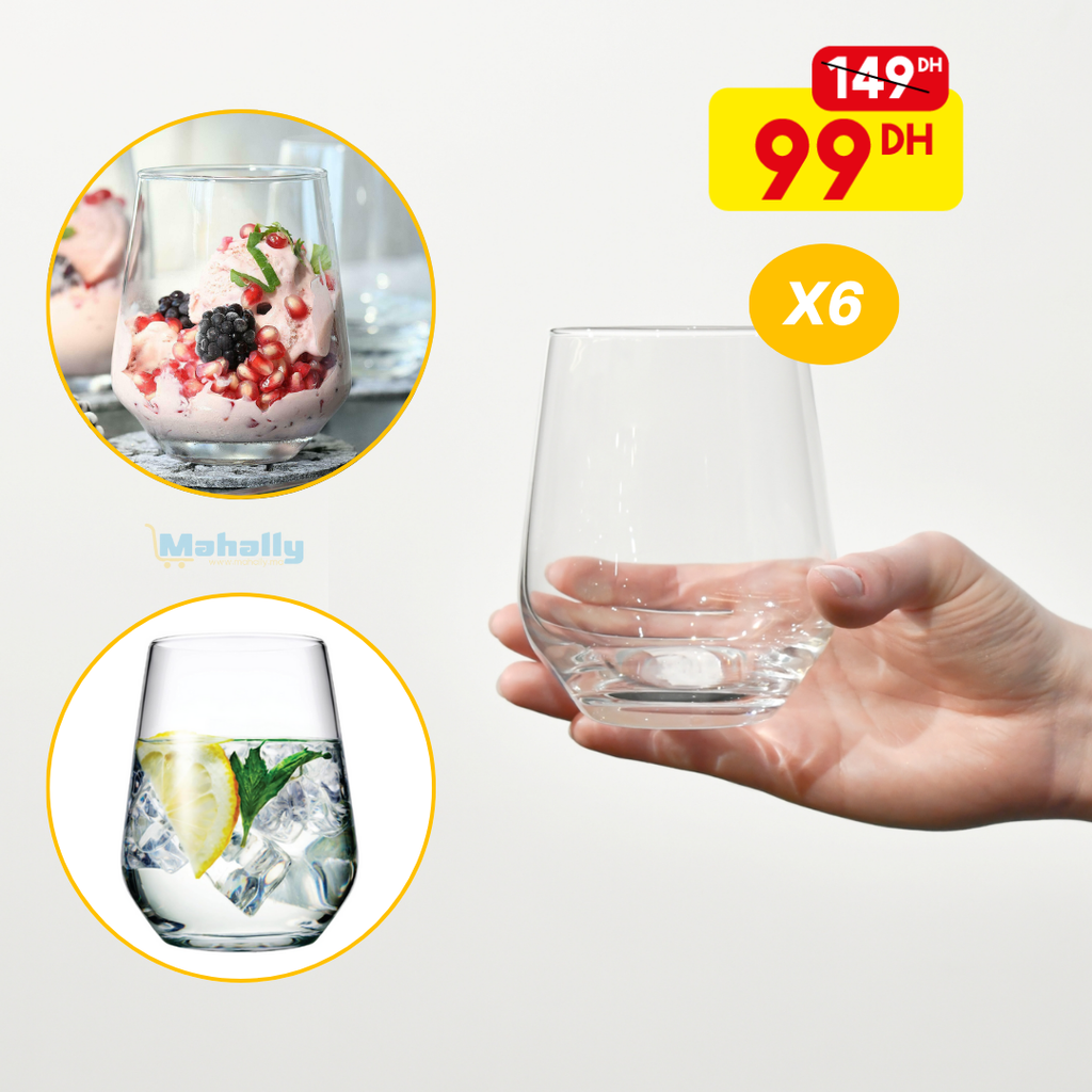 Set De 6 Verres à Eau 42cl - Blanc