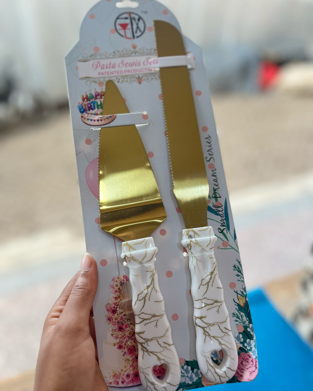 Set à gâteau spatule et couteau 27 cm, 32 cm - Mahally.ma