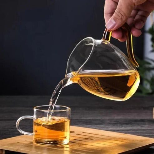 Tasse à Thé en Verre Borosilicaté avec Poignée Colorée 350ml - Mahally.ma