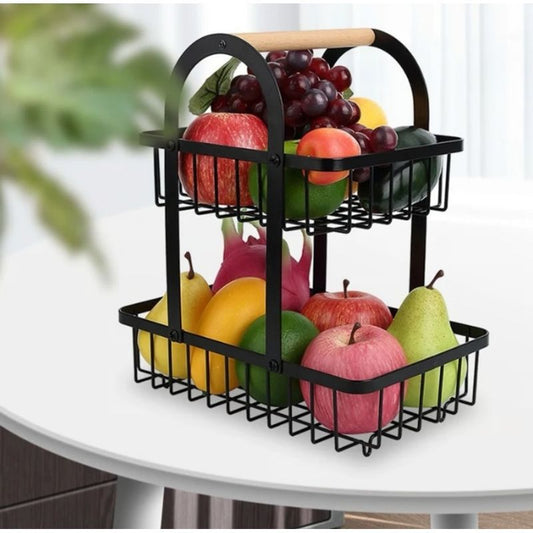 Panier à Fruits en métal à 2 niveaux