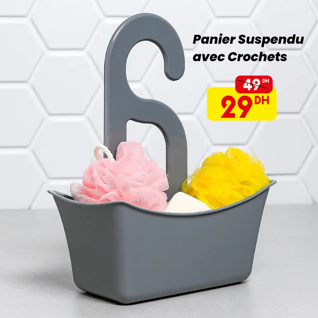 Panier Suspendu de Salle de Bain avec Crochets