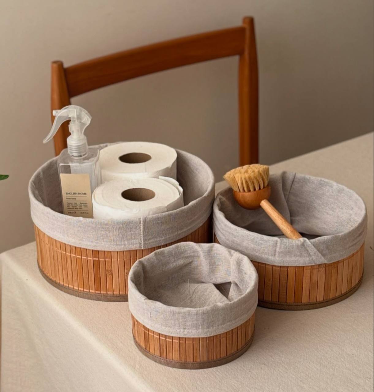 Ensemble de 3 paniers de rangement - Mahally.ma