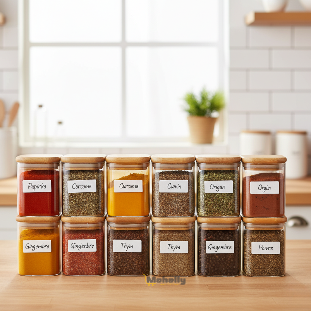 Lot de 12 Bocaux en Verre Hermétiques – 425 ml