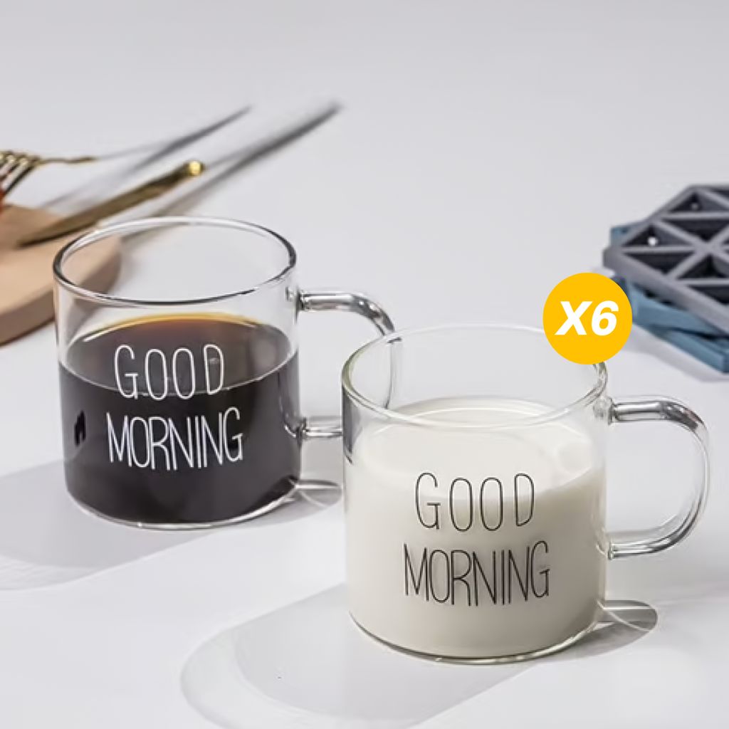 lot de 6 Tasses « Good Morning » - Mahally.ma