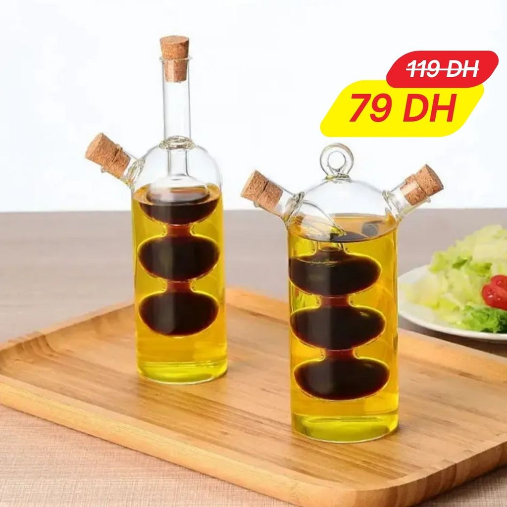 Bouteille huile/vinaigre verre 290ml