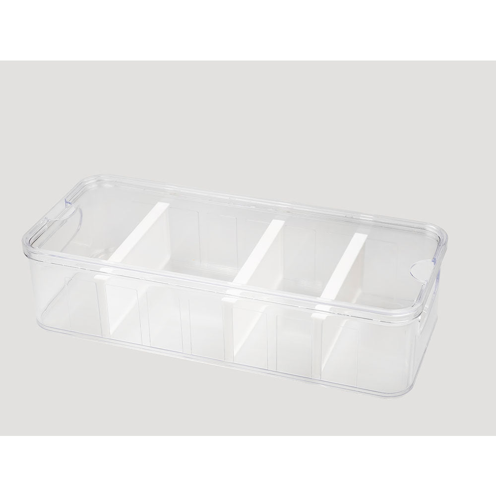 Organisateur acrylique divisé + couvercle