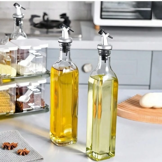 Lot de 2 Bouteilles en Verre pour Huile et Vinaigre – 400 ml
