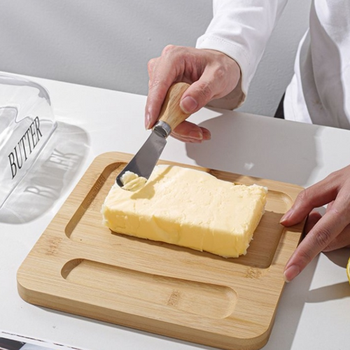 Beurrier en verre avec couvercle - Mahally.ma