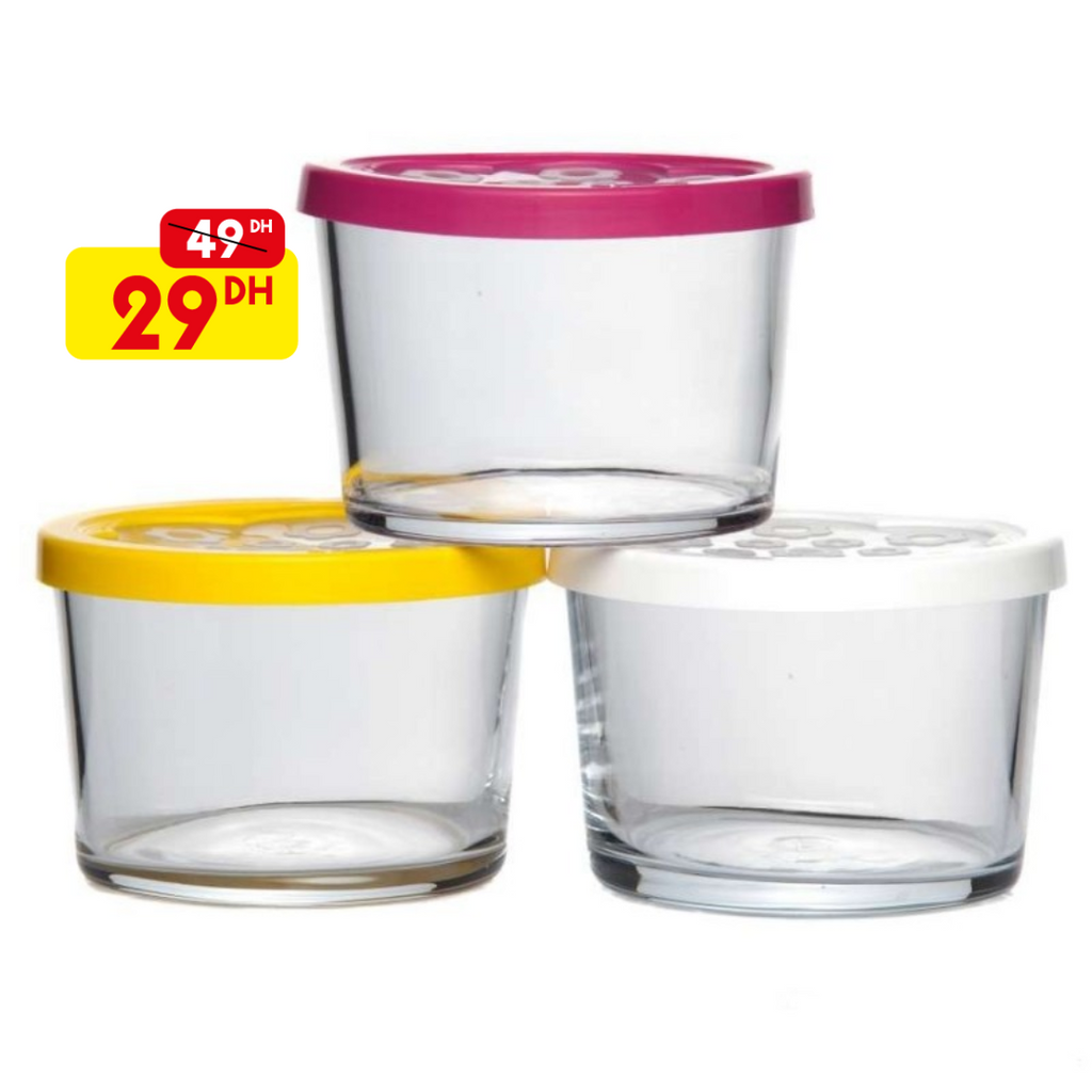 Ensemble de petits pots 3 pcs 220 ml - Mahally.ma