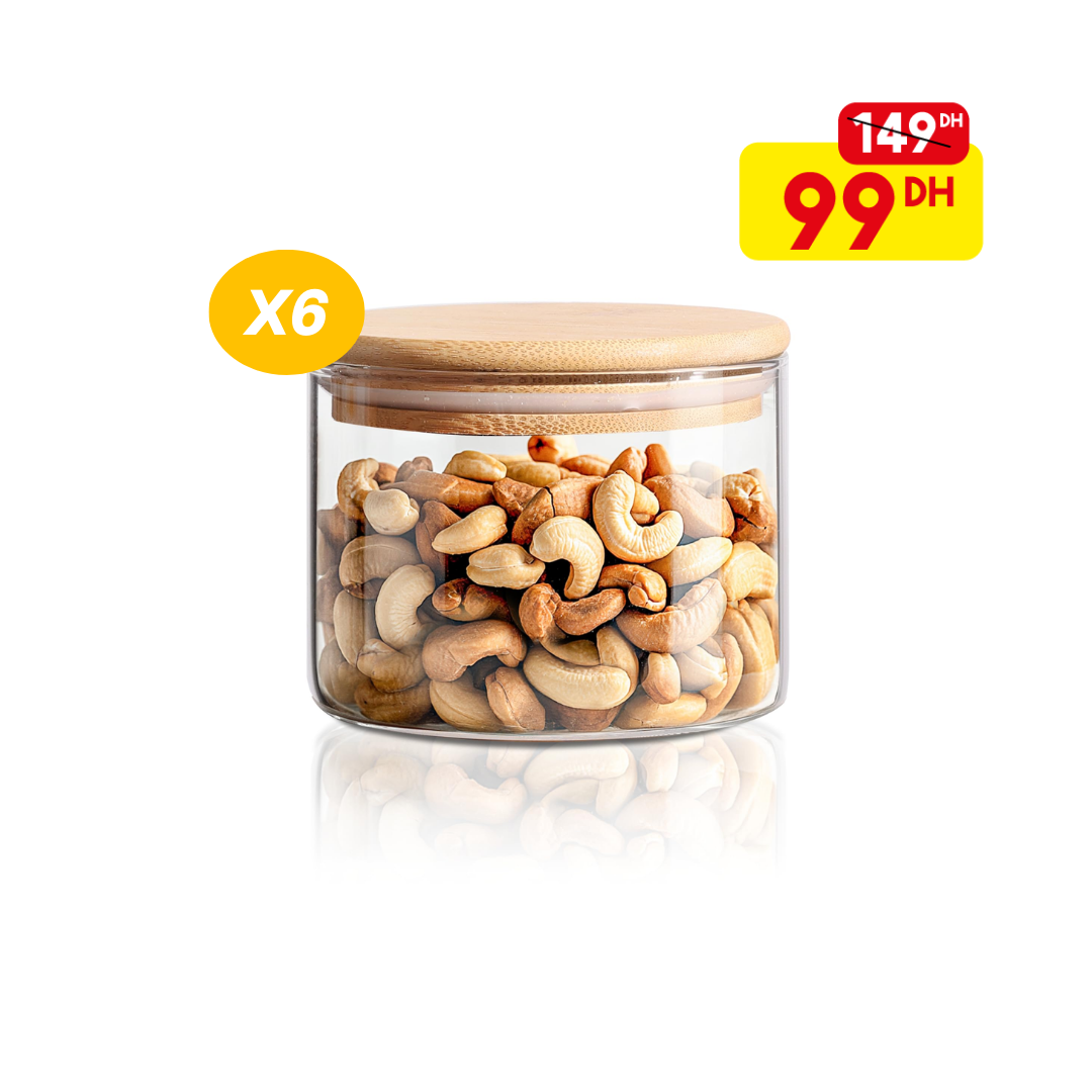 Lot de 6 bocaux hermétique - Mahally.ma